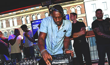 Idris Elba DJing - Box Park - Superdry